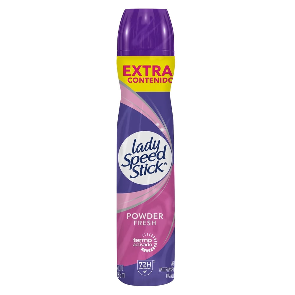 Desodorante Lady Speed Stick 24/7 Powder Fresh Bonus Aerosol - 113 G