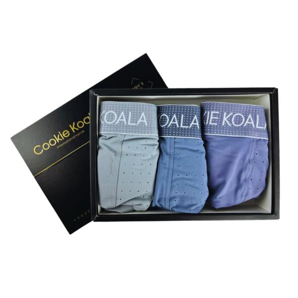 Boxer Hombre -Caja 3 Piezas - Color Azul/Celeste/Gris Claro L