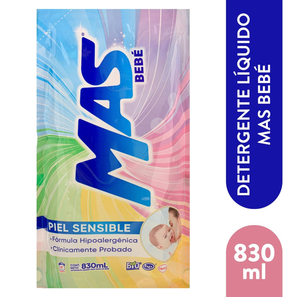 Detergente Líquido Mas Bebé - 830 Ml