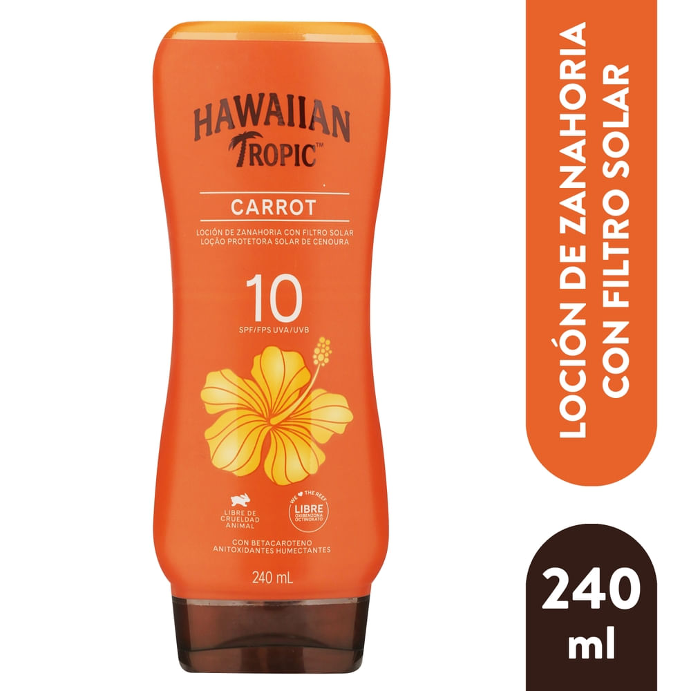 Bronceador Hawaiian Tropic Zanahoria FPS 10 - 240 Ml