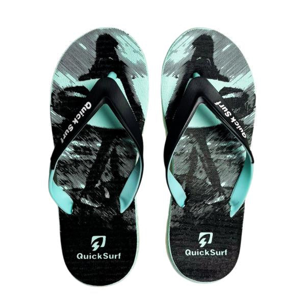 Sandalia De Mujer Color Negro/Celeste 36