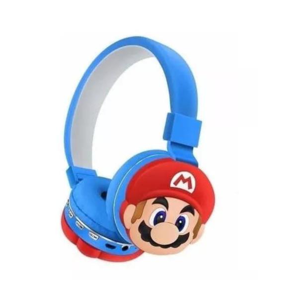 Audifono Bluetooth Diseño Mario Bros Ah-806Q Azul