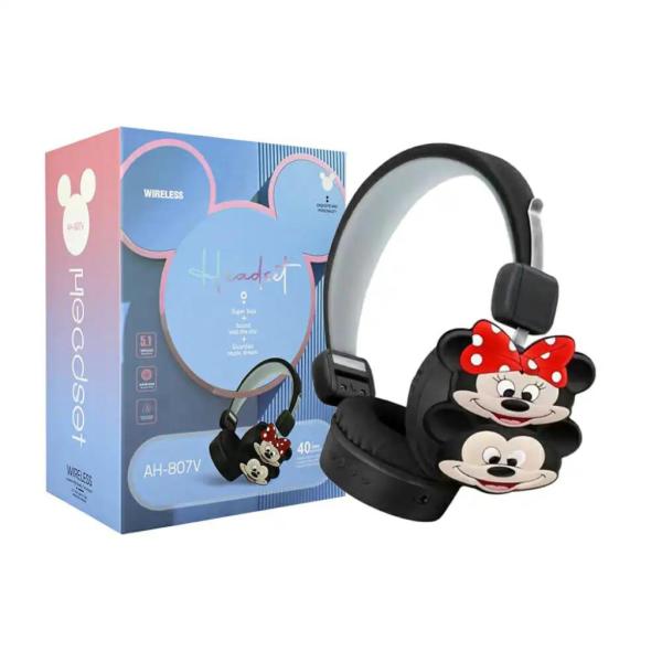 Audifono Bluetooth Diseño Minnie  Ah-807V Negro