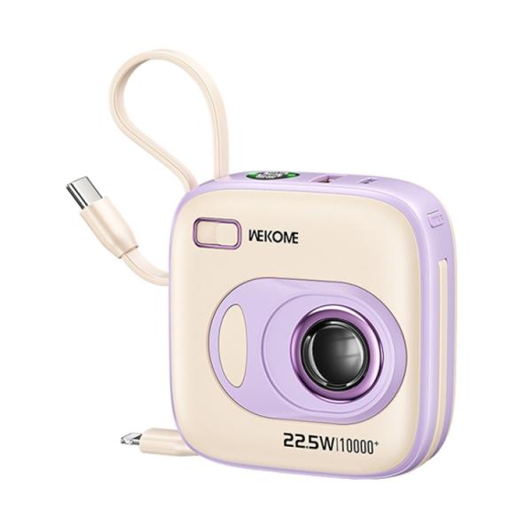 Bateria De Emergencia 10000Mah 22.5W  Modelo Wp-31 Morado