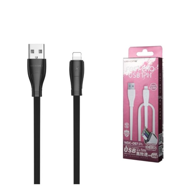 Cable Usb Lightning Modelo Wdc-097 1M Wekome Negro