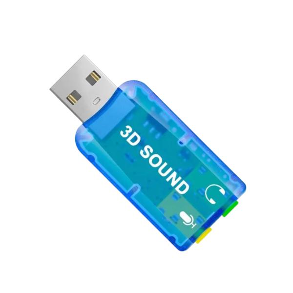 Tarjeta De Audio 3D Sound Usb A 3.5Mm Mix Color
