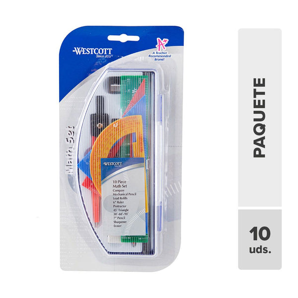 Juego Geometría Westcott 10pcs