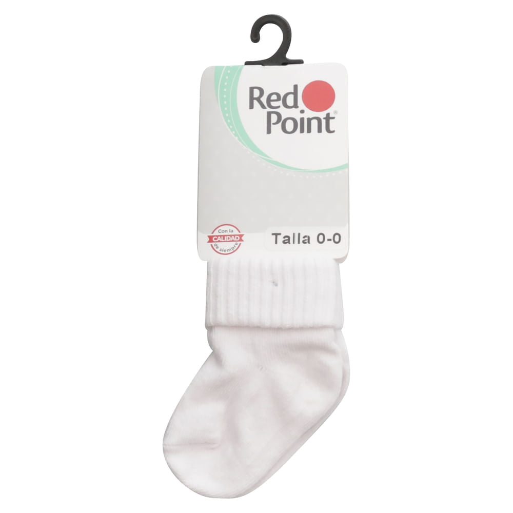 Calcetín Para Bebé Red Point Blanco Talla 0 - 1 Par