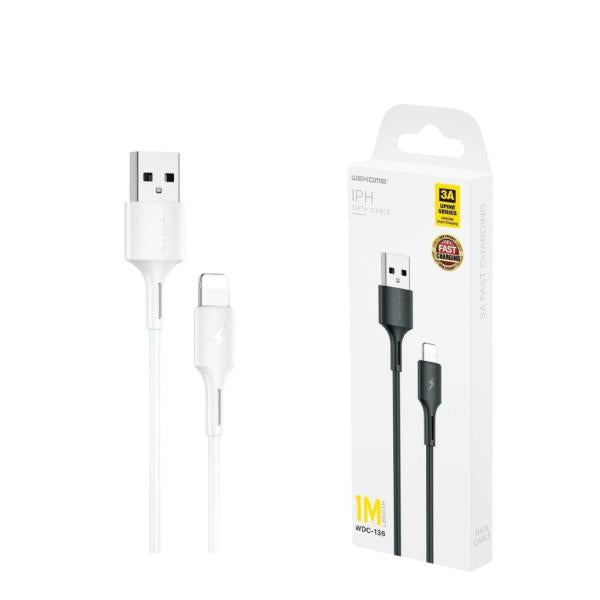 Cable Usb Lightning Modelo Wdc-136 1M Wekome Blanco