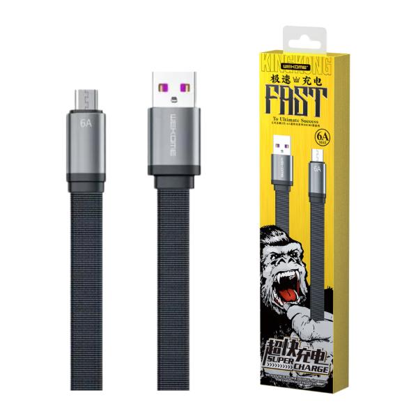 Cable Usb Micro B Wdc-156M  Wk Desing Negro