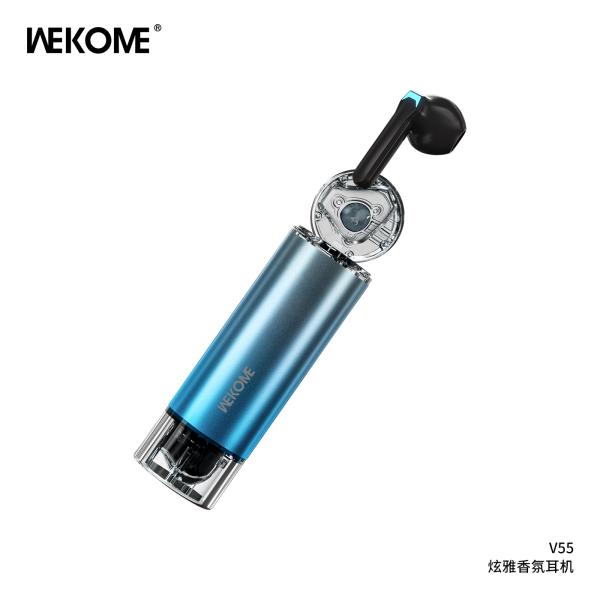 Audifonos Manos Libres Bluetooth V55 Wk Desing Azul