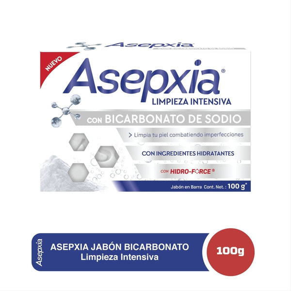 Jabón Facial Asepxia Bicarbonato De Sodio Limpieza Intensiva- 100 G