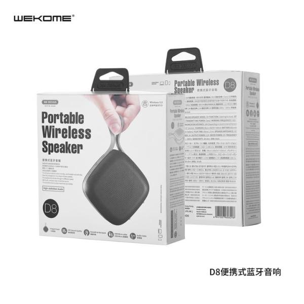 Parlante Bluetooth Modelo D8 Wekome Negro