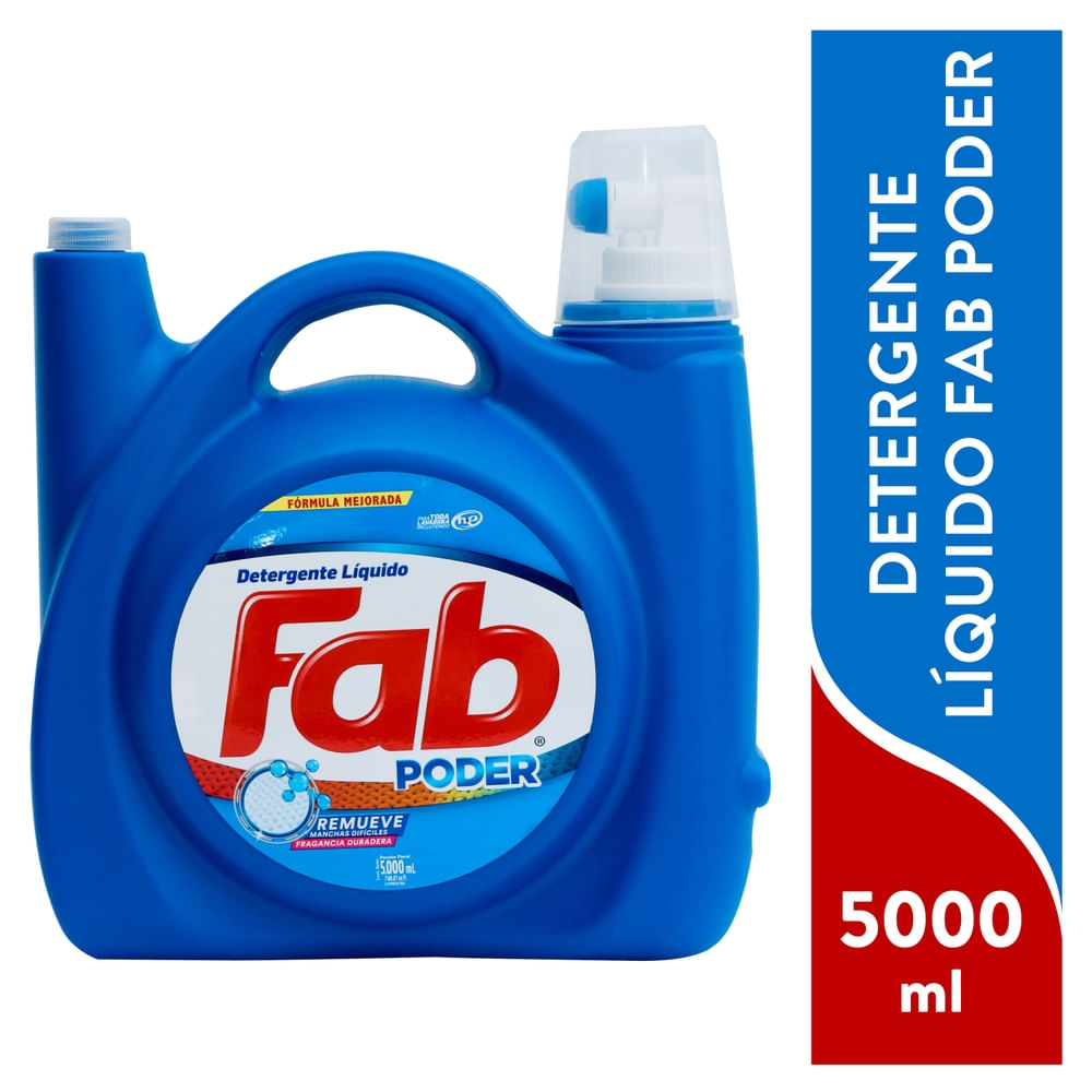 Detergente Líquido Fab, Paraíso Floral -5000ml