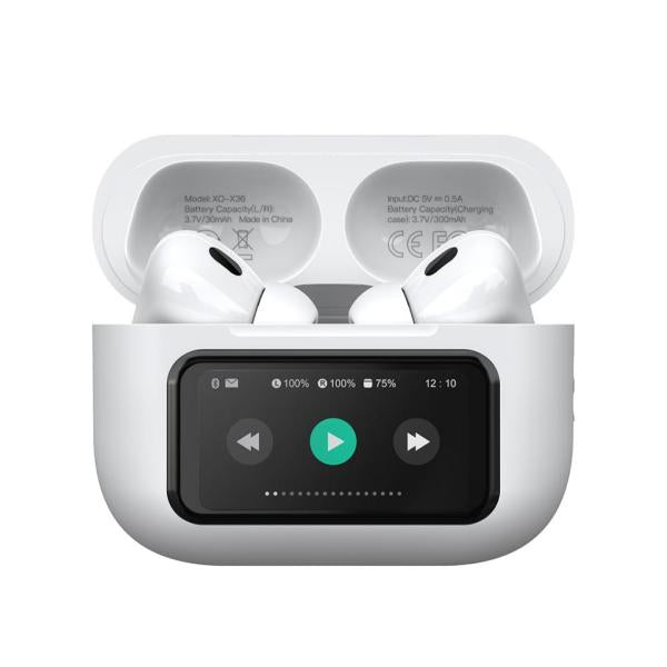 AUDIFONOS INALAMBRICOS BLUETOOTH CON PANTALLA INTELIGENTE MODELO X36 XO BLANCO