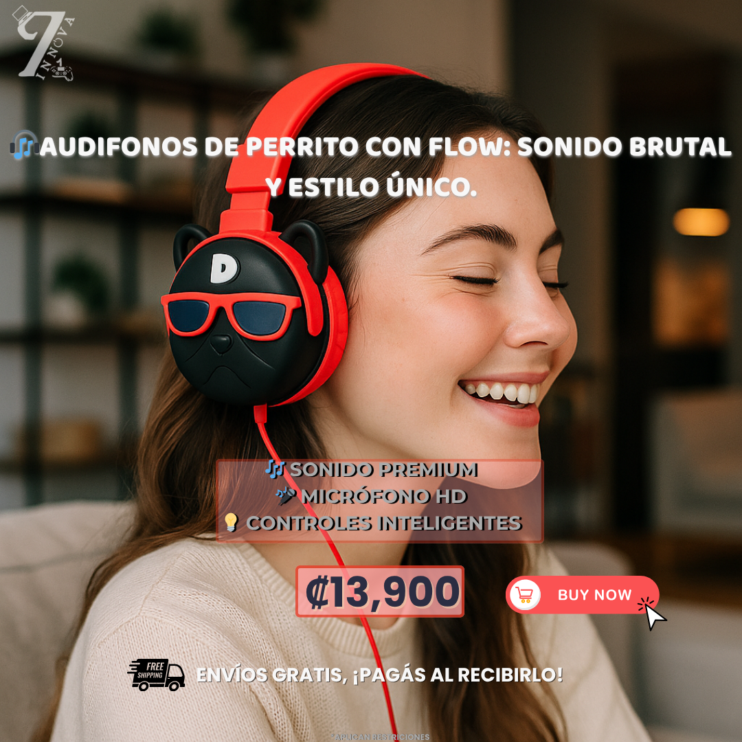 🎧 Perrito con flow: sonido brutal y estilo único.