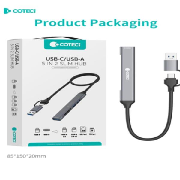 Lector Memoria Usb-c/usb Modelo Of-004 Coteci Gris