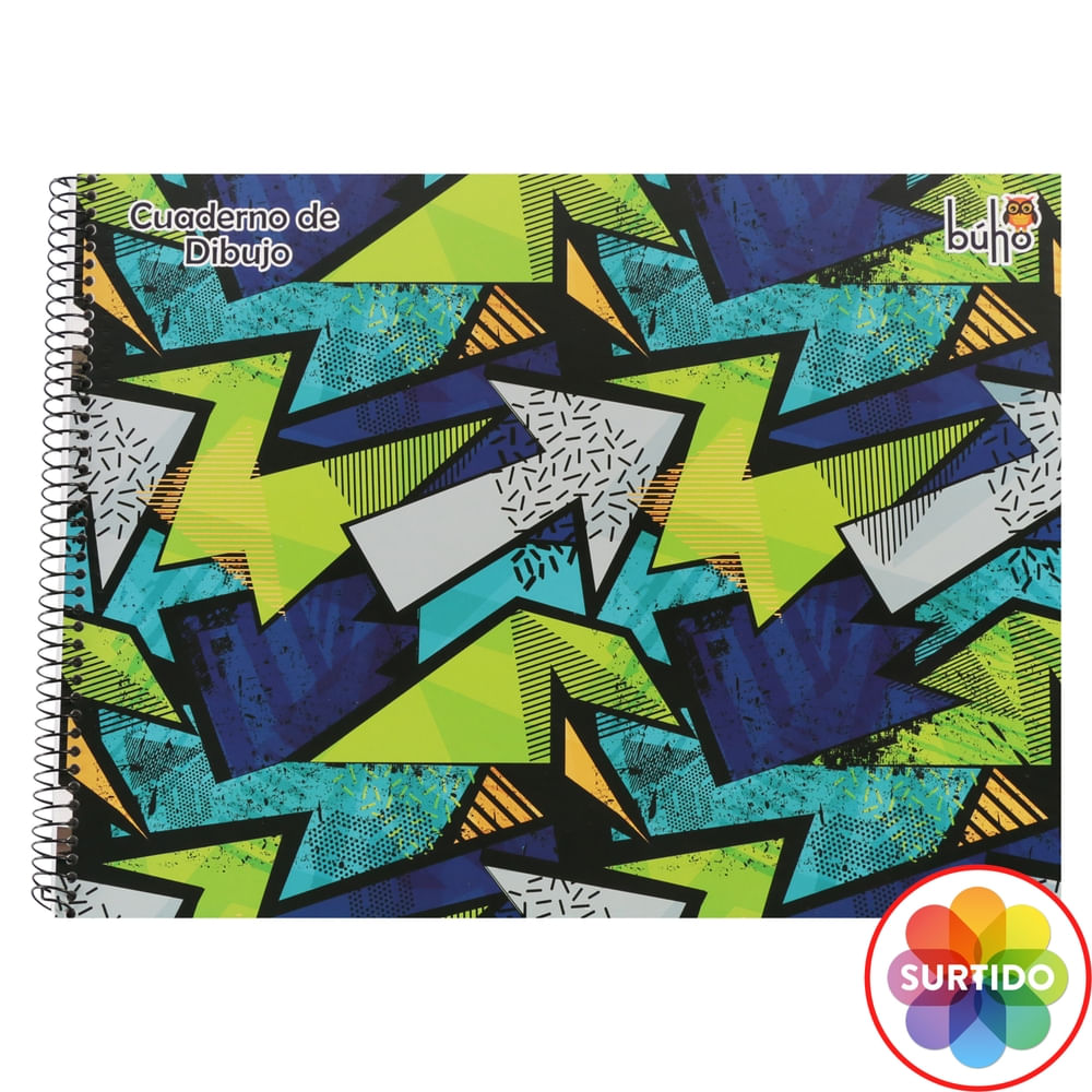Cuaderno De Dibujo Búho, Con Resortes -40 Hojas
