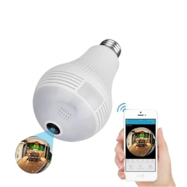 Camaras De Vigilancia Wifi Bombillo Blanco