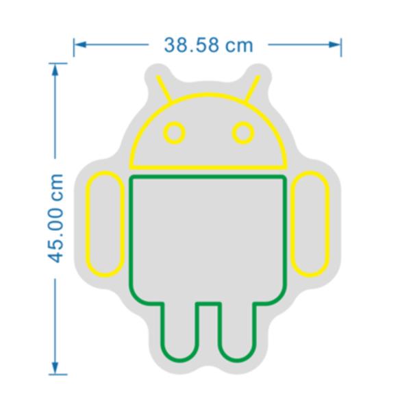 Rotulo Luz Neon Android Verde