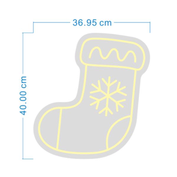 Rotulo Luz Neon Bota Navideña