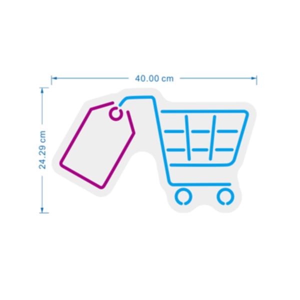 Rotulo Luz Neon Carrito Compras