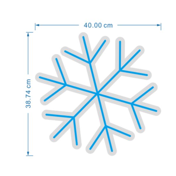 Rotulo Luz Neon Copo De Nieve