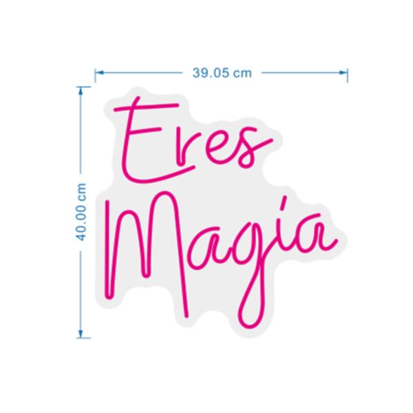 Rotulo Luz Neon Eres Magia