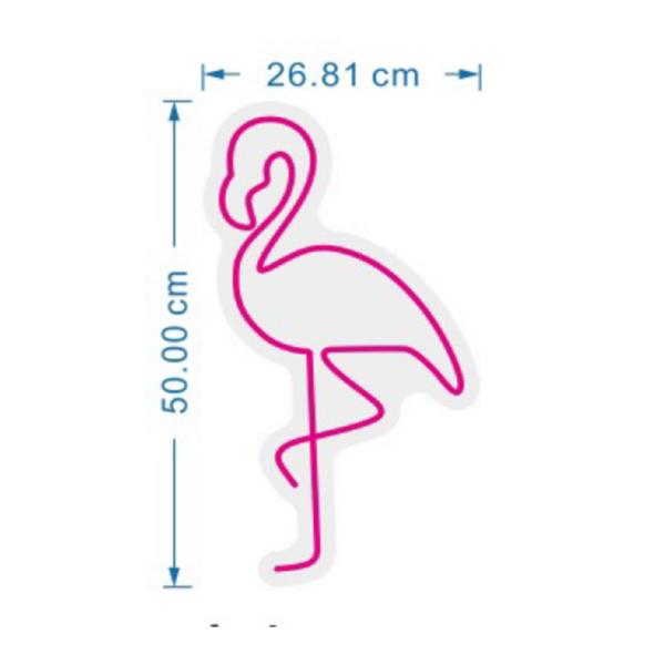 Rotulo Luz Neon Flamingo
