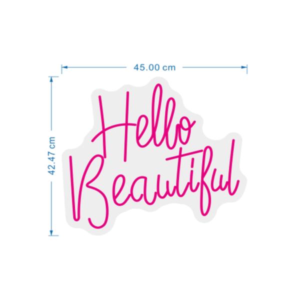 Rotulo Luz Neon Hello Beautiful