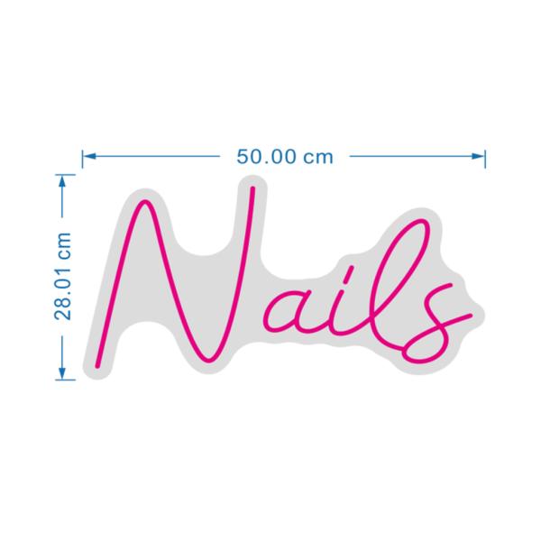 Rotulo Luz Neon Nails