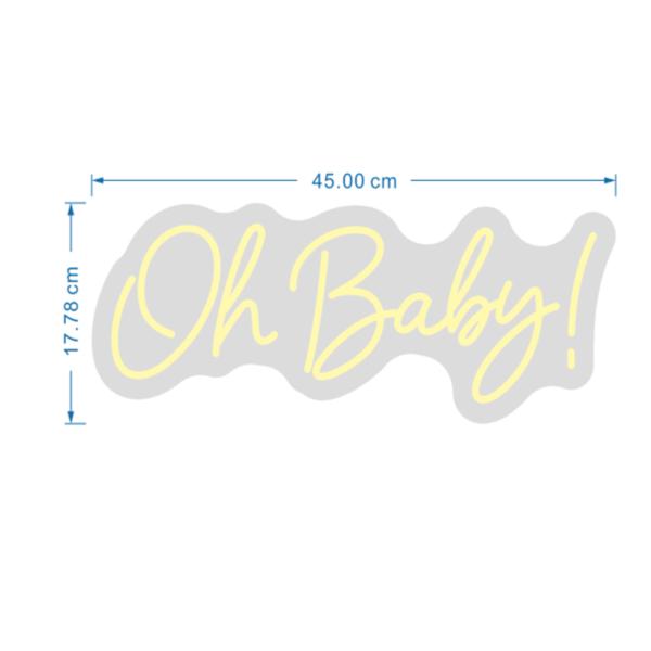 Rotulo Luz Neon Oh Baby