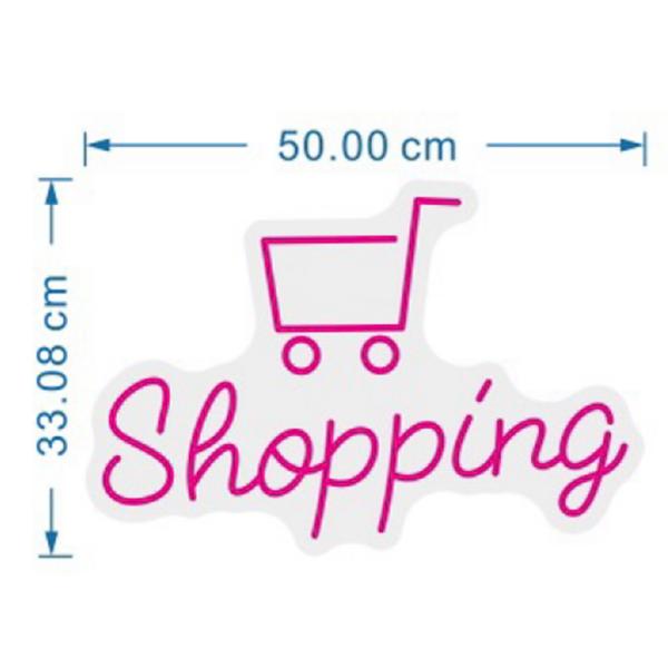 Rotulo Luz Neon Shopping