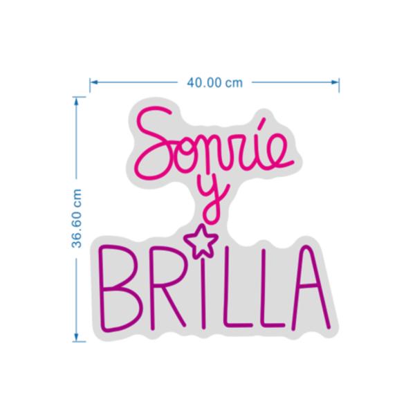 Rotulo Luz Neon Sonrie Y Brilla