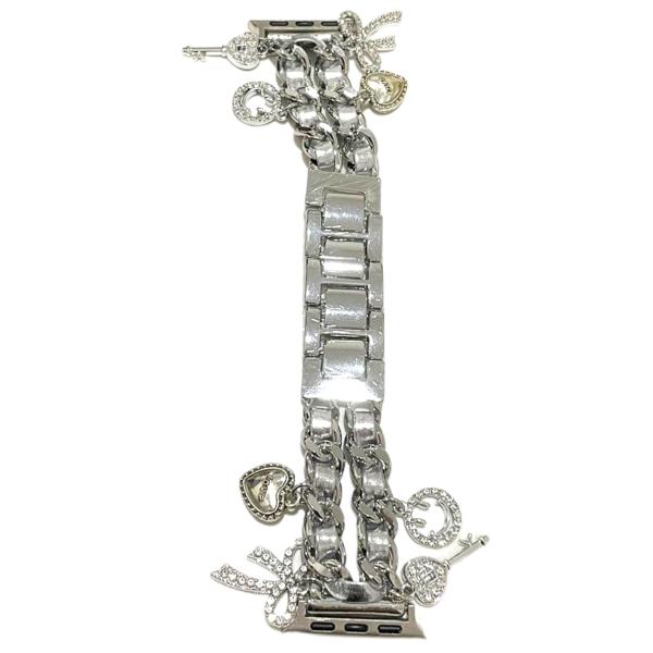 Banda Para Reloj Diseño Lazos/Plateada 38/41 Mm