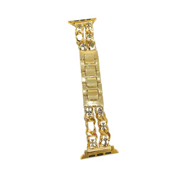 Banda Para Reloj Diseño Blanco/Dorado 38/41 Mm