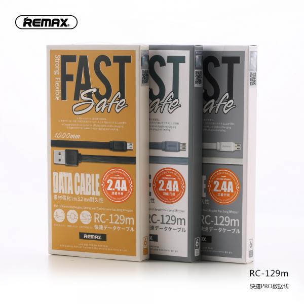 Cable Usb Micro B Rc-129M Fast Pro Remax Blanco