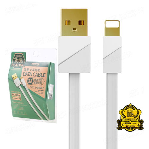 CABLE USB TIPO C RC-048A GOLD PLATING REMAX NEGRO