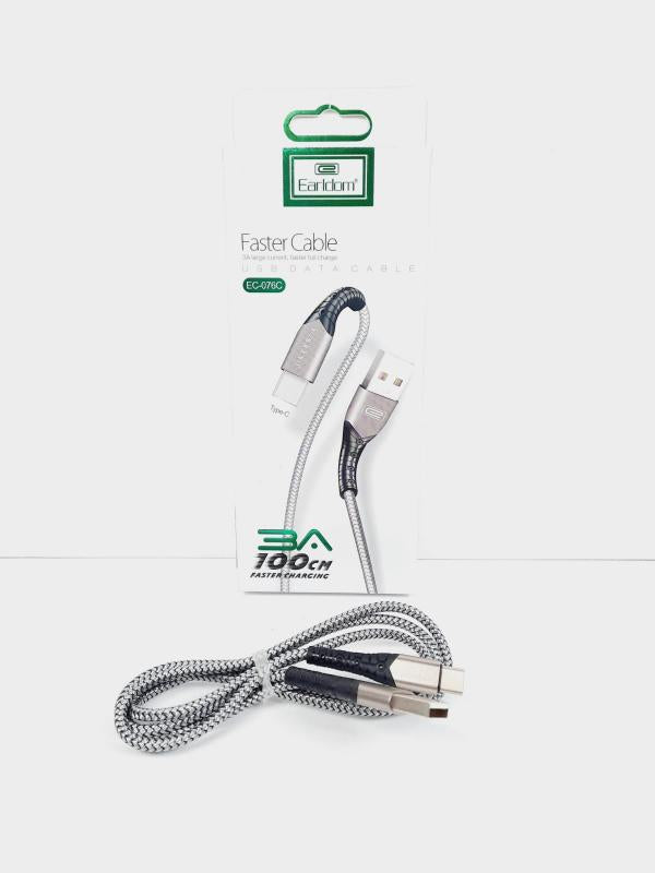 Cables Usb Tipo-C Ec-076C Earldom Negro