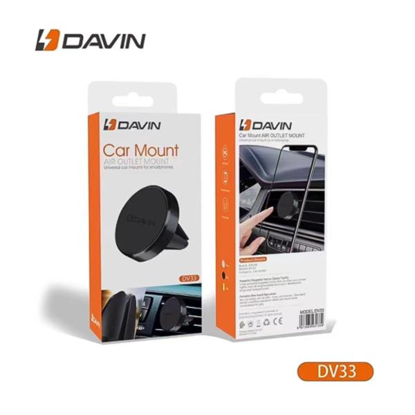 Holder De Carro Magnetico  Modelo Dv33 Davin  Negro
