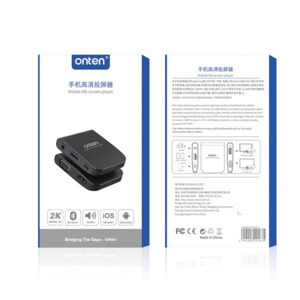 Adaptador Reproductor De Pantalla Hd Movil Jack 3.5MM+1 Usb 3.0+H
