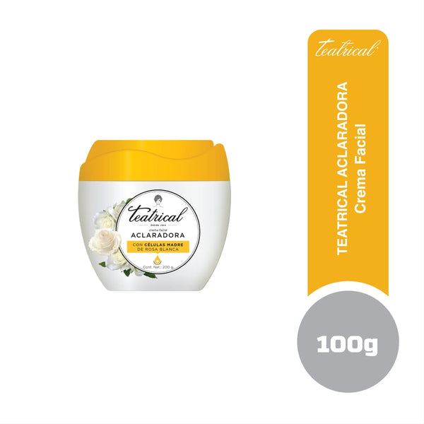 Crema Facial Teatrical Aclaradora Células Madre De Rosa Blanca – 100 G