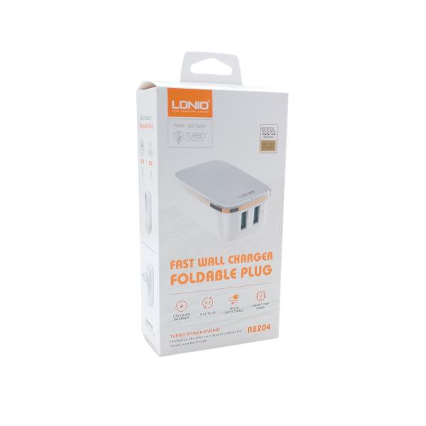 Cargador Casa A2204 Ldnio Lighthing Blanco