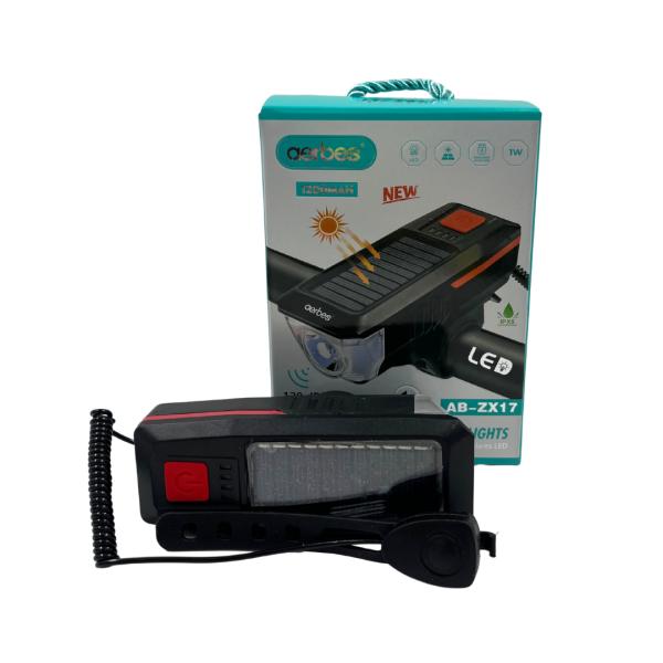 Foco Para Bici Con Panel Solar Ab-Zx17 Aerbes
