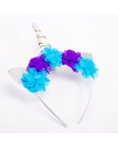 Diadema Unicornio Escarchada Orejas Rosada