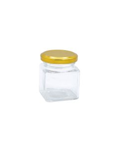 Frasco Vidrio Con Tapa Dorada 50ml 4.3x5.3cm Transparente