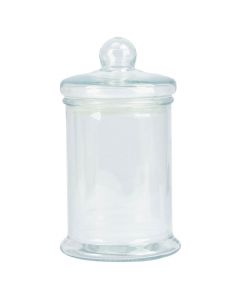 Frasco Vidrio Transparente Con Tapa Liso 1.3l 12.7x28cm