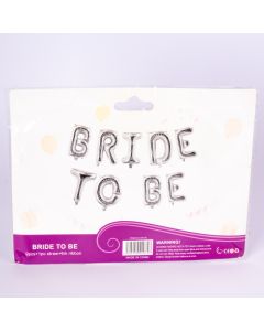 Globo Metálico 16 Pulgadas Bride To Be Plateado