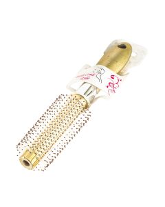 Cepillo Plástico Para Cabello Redondo 22cm Dorado