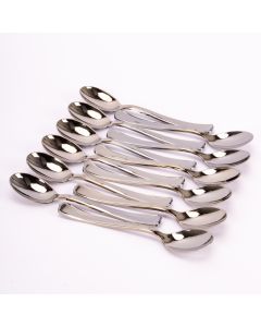 Cuchara Plástico Lisa 17cm 12und Plateado